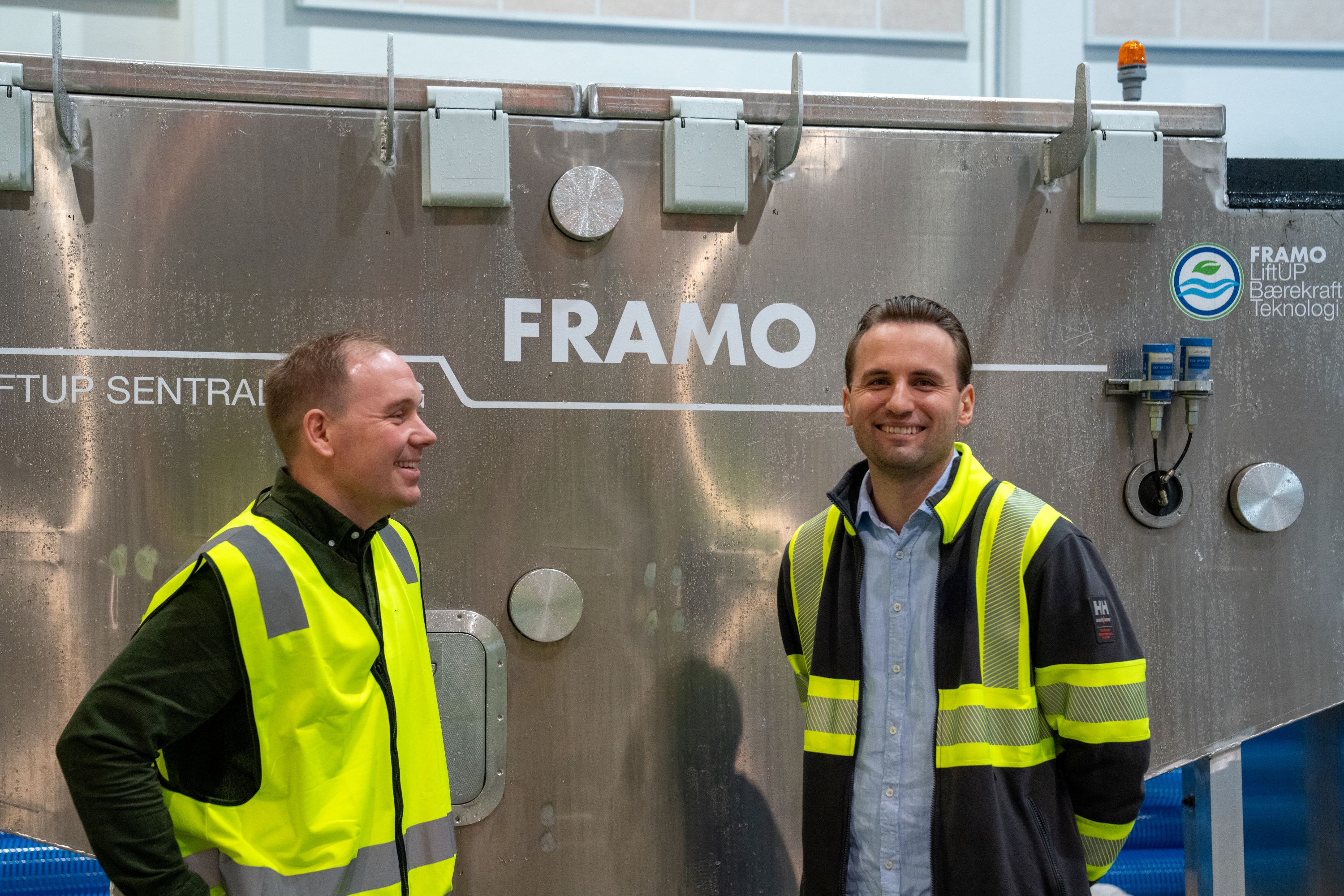 Tronn-Ove Øren, Project Manager Development at Sinkaberg (left), and project manager Trym Eidsnes at Framo (right). Photo: Framo AS